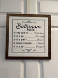 Bathroom rules