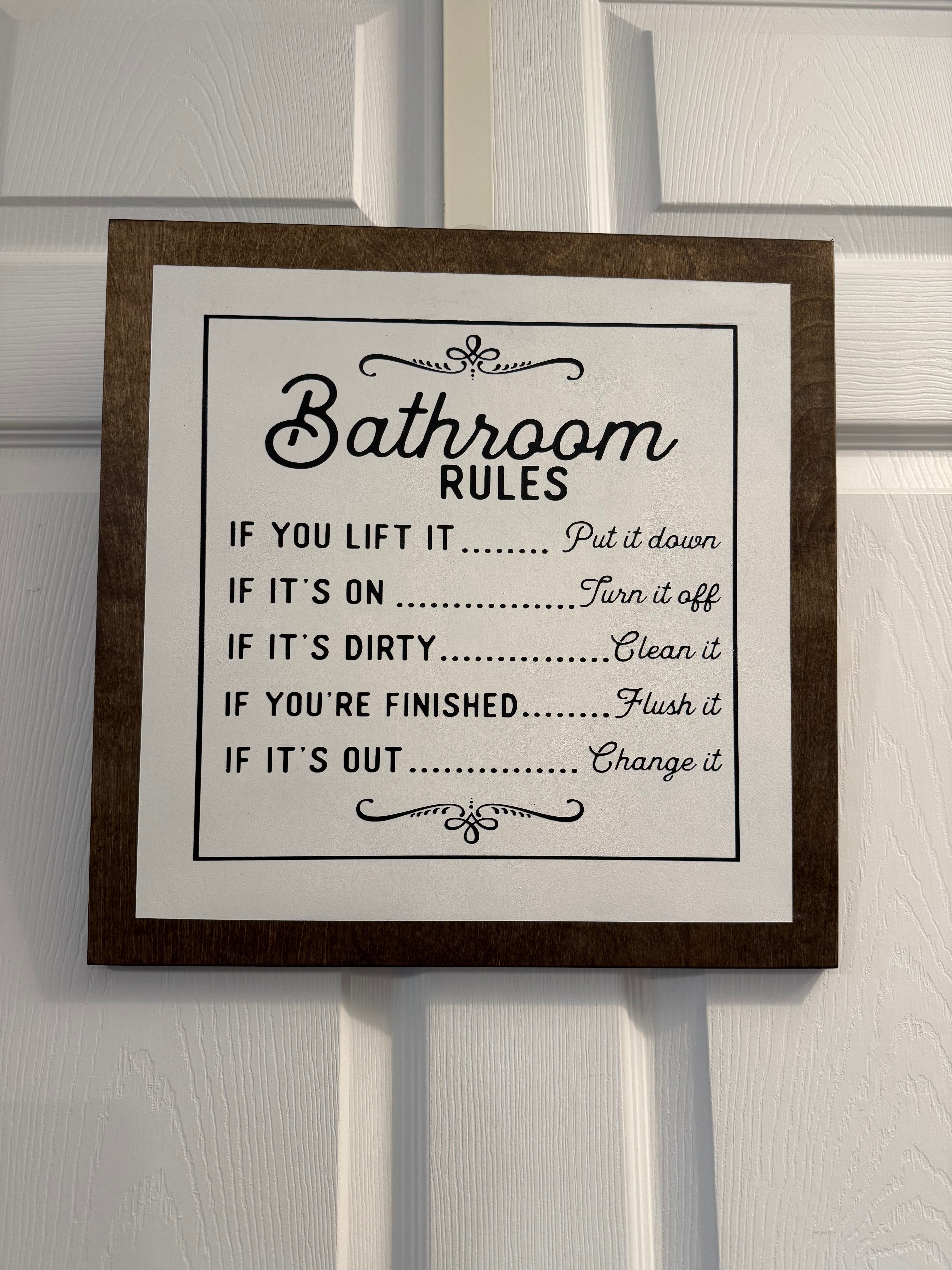 Bathroom rules