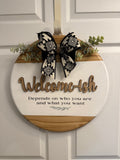 Welcome-ish with 3D lettering 18"