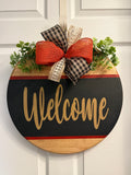 Rustic orange Welcome