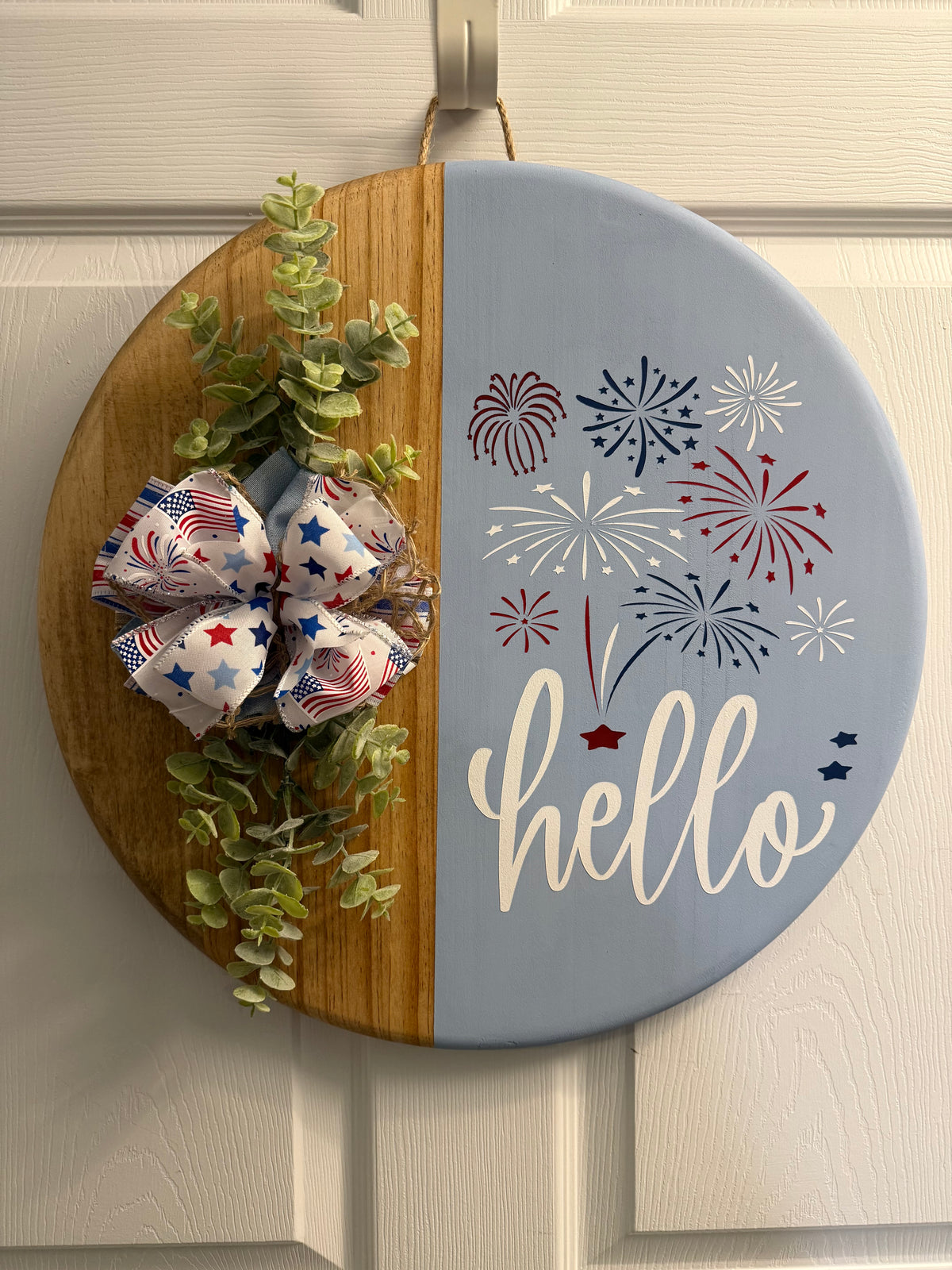 Hello patriotic side bow